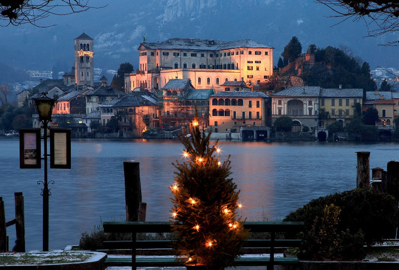 Itálie, jezero Orta